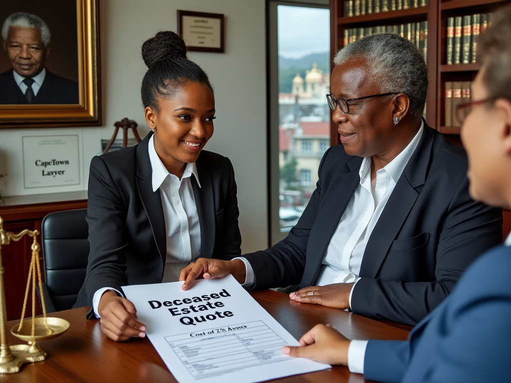 Deceased estate lawyer providing a quote to the heirs