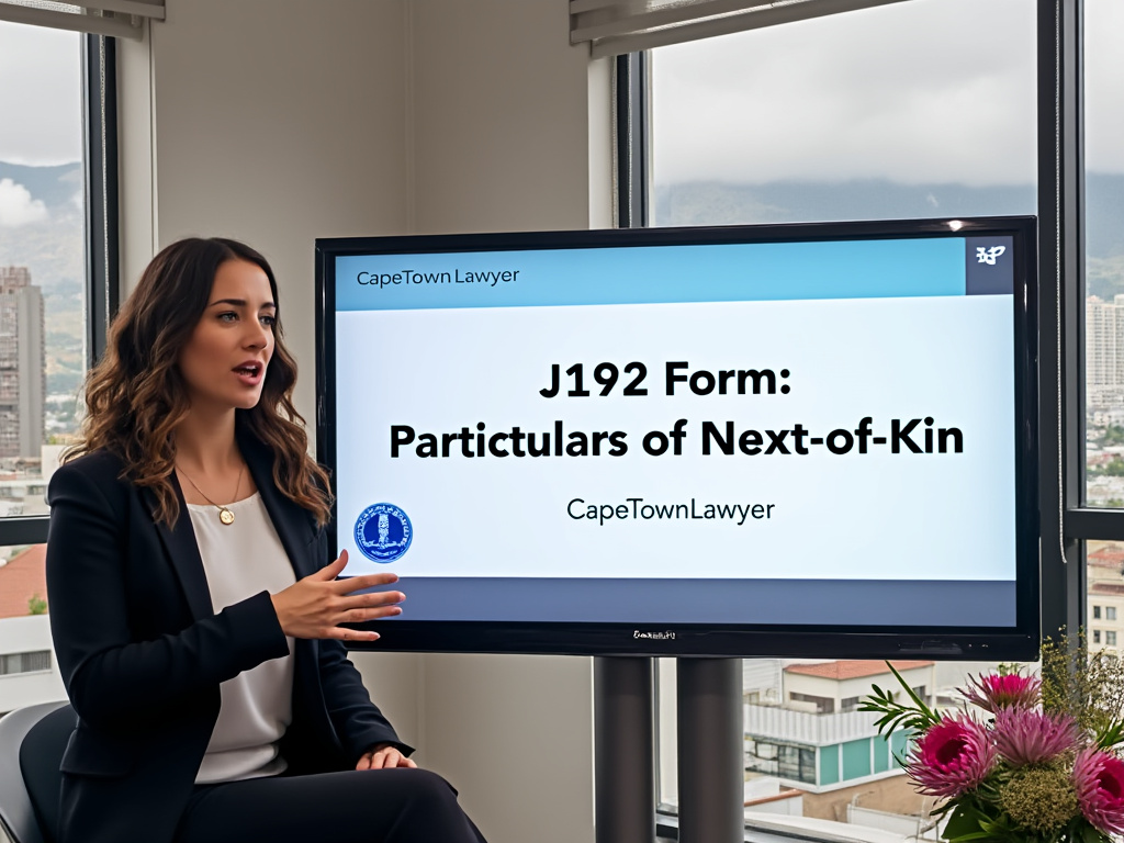 CapeTownLawyer presenting on J192 Form: Particulars of next-of-kin