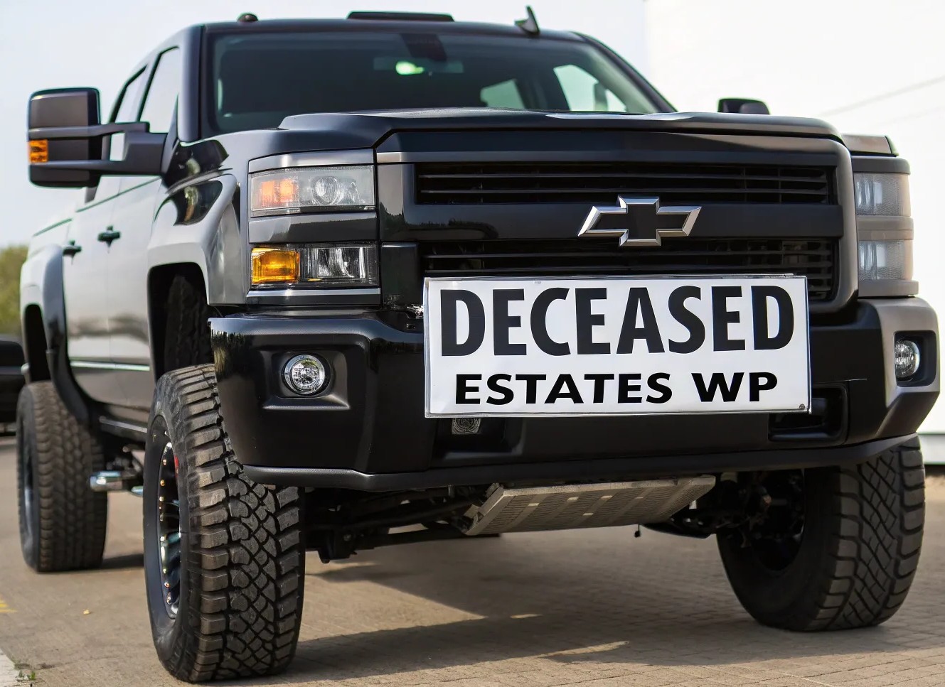 Car with number plate DECEASED ESTATES WP, indicating it is owned by a Deceased Estates Attorney residing in the Western Cape Province of South Africa