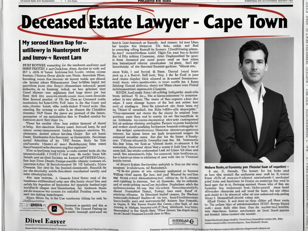 Newspaper headline - Deceased Estate Lawyer - Cape Town