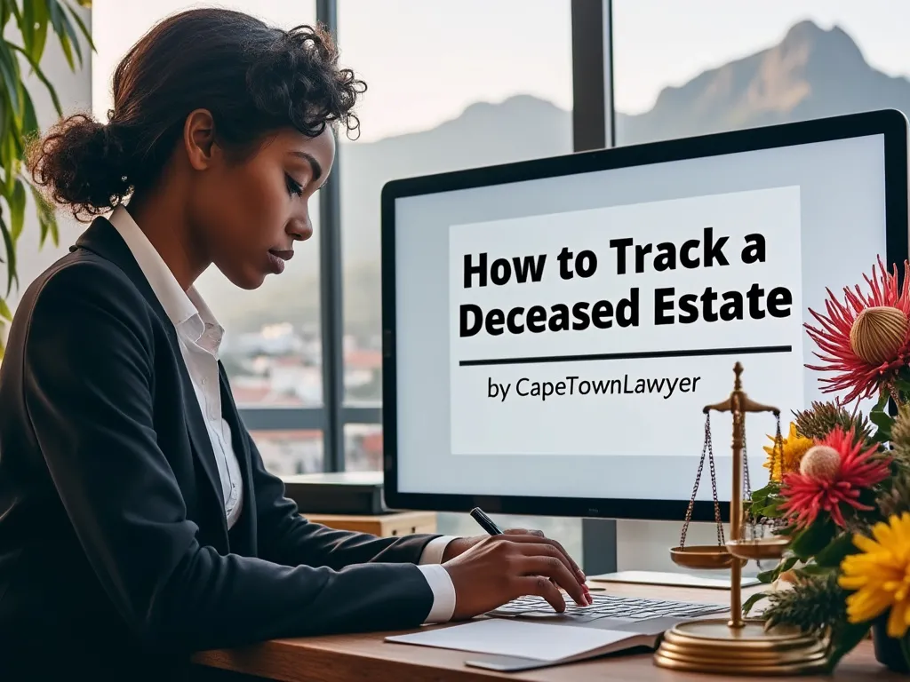 Lawyer tracking a deceased estate online