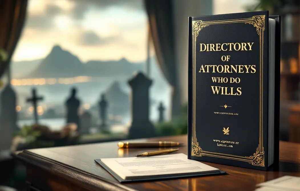 Directory of attorneys who do wills with gravestones in background