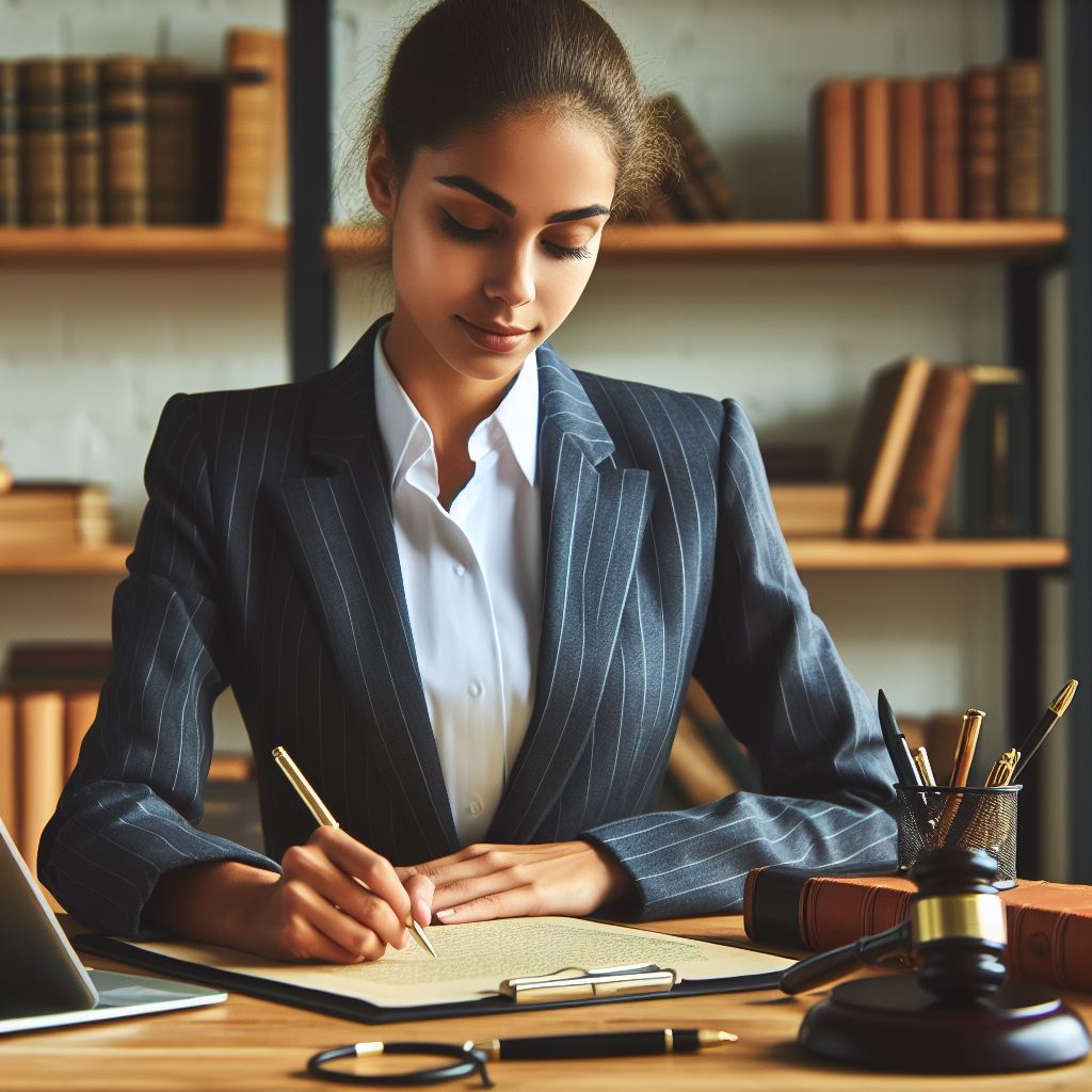 Attorney drafting a last will and testament