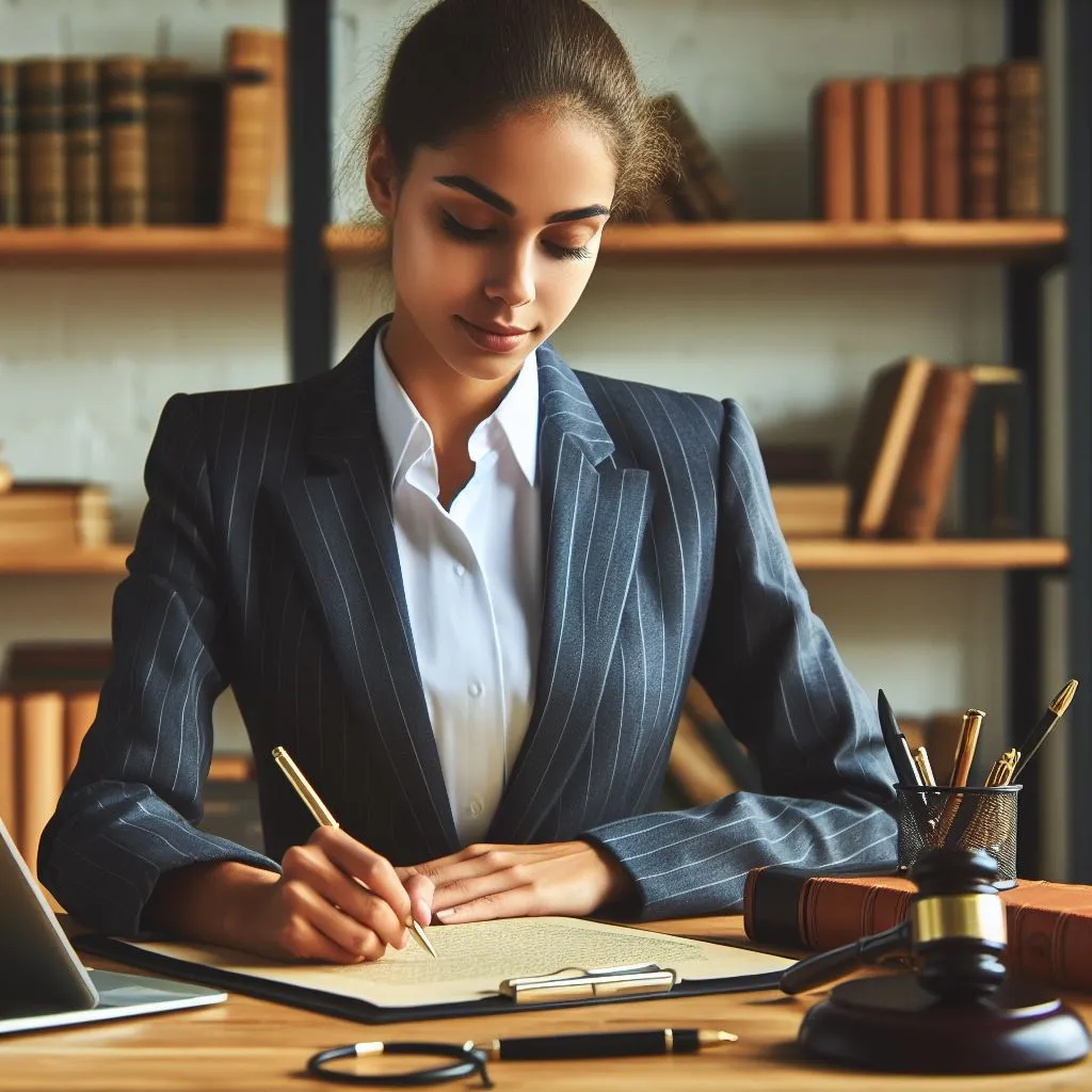 Attorney drafting a last will and testament