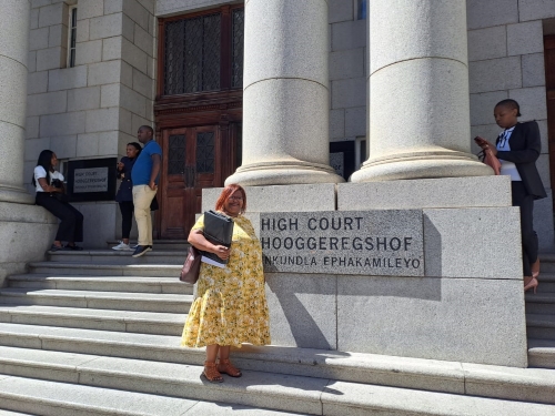Steps outside the Cape Town High Court