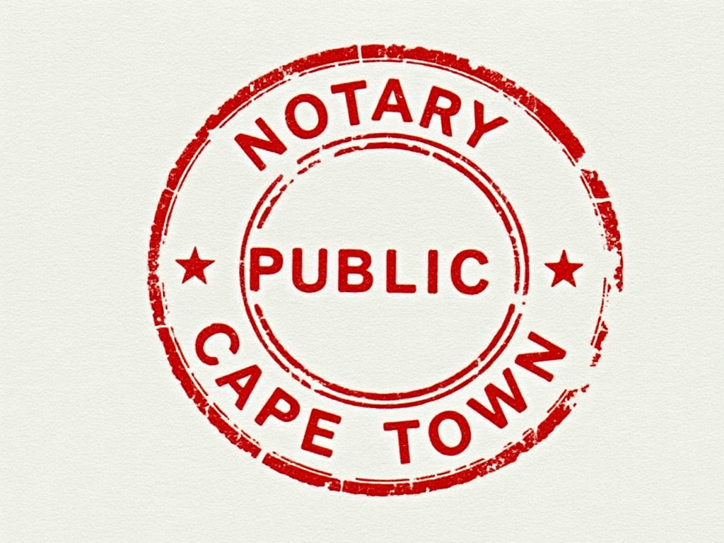 Stamp with text - Notary public - Cape Town