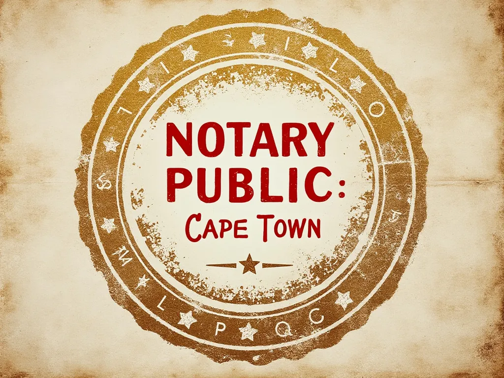 Stamp saying - Notary Public Cape Town