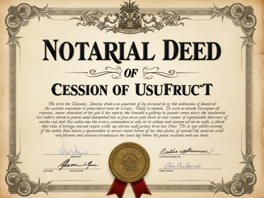 notarial deed of cession of usufruct