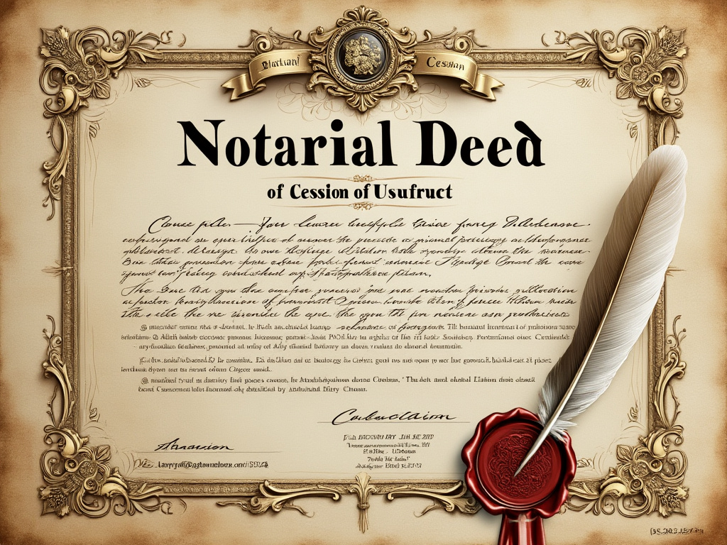 Notarial deed of cession of usufruct