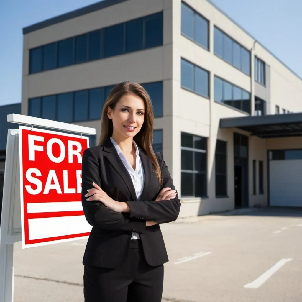 Commercal property with a for sale sign and a conveyancng lawyer