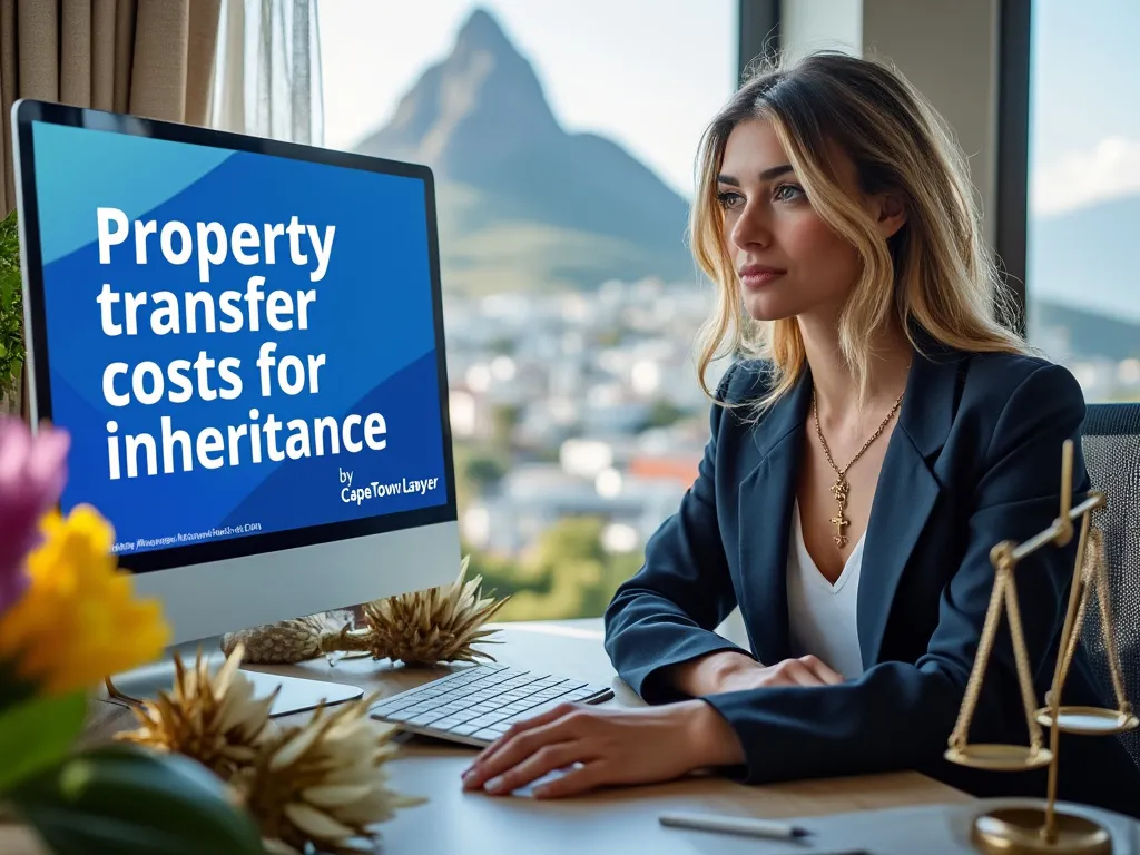 Attorney working on property transfer costs for inheritance
