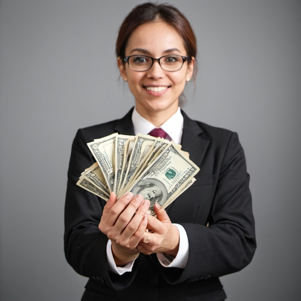 Lawyer showing money