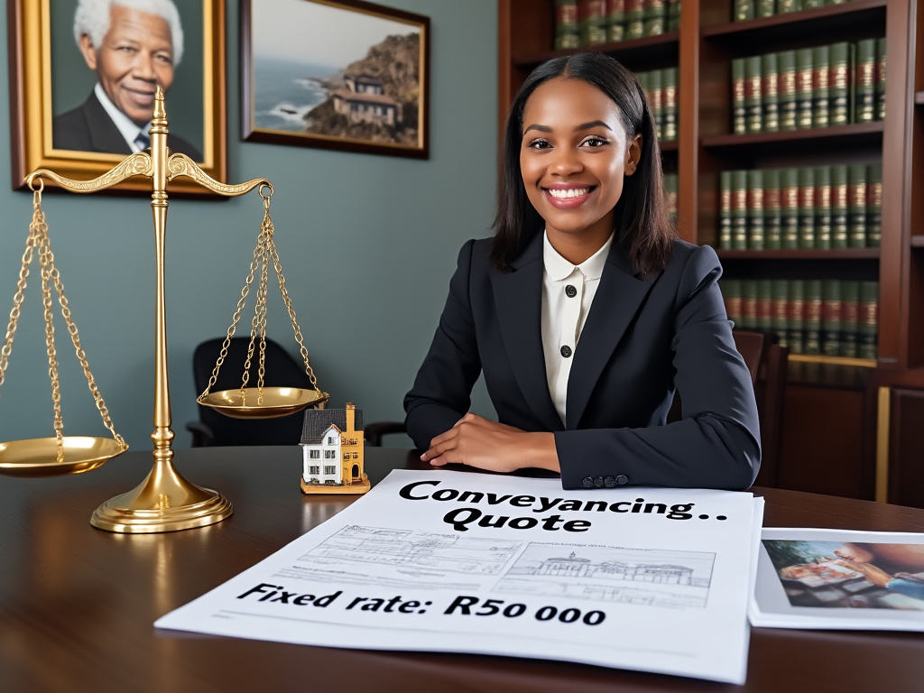 Fixed rate conveyancing quote being presented by a property lawyer