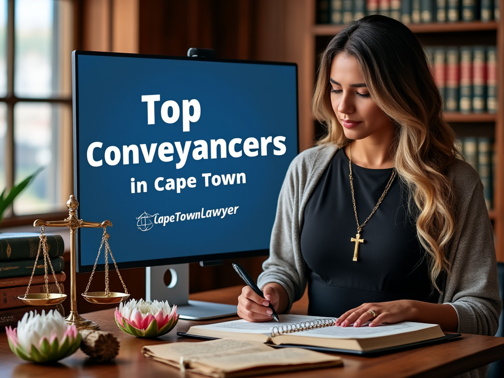 Lawyer at desk studying top conveyancers in Cape Town by CapeTownLawyer