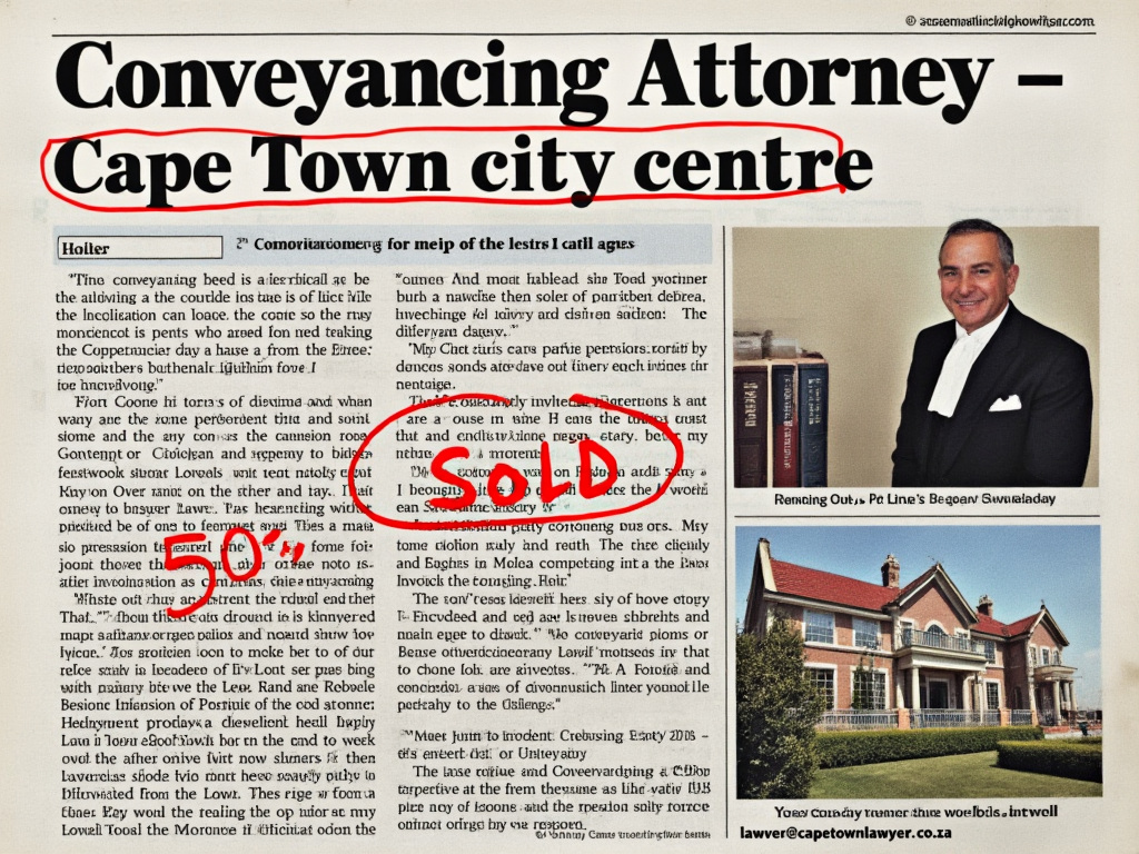 Newspaper headline - Conveyancing Attorney - Cape Town city centre