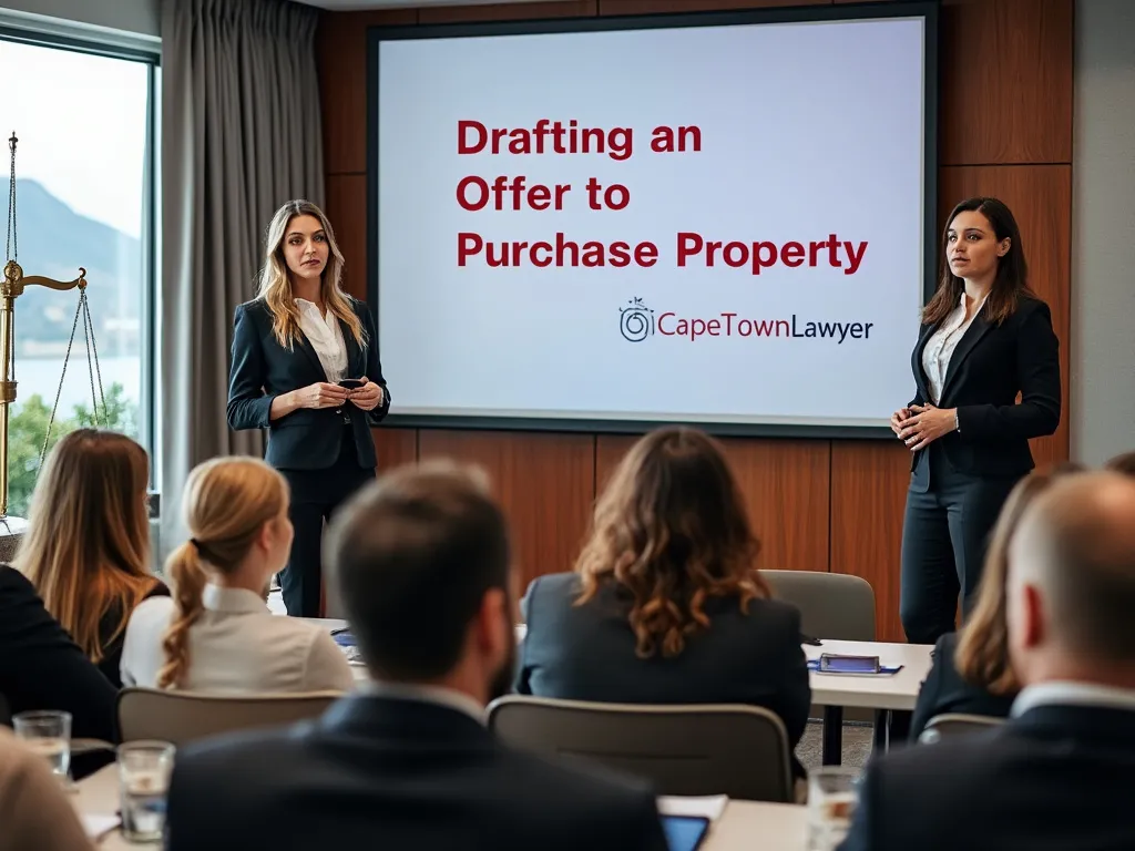 Presentation on Drafting an Offer to Purchase Property by CapeTownLawyer, two property attorneys presenting