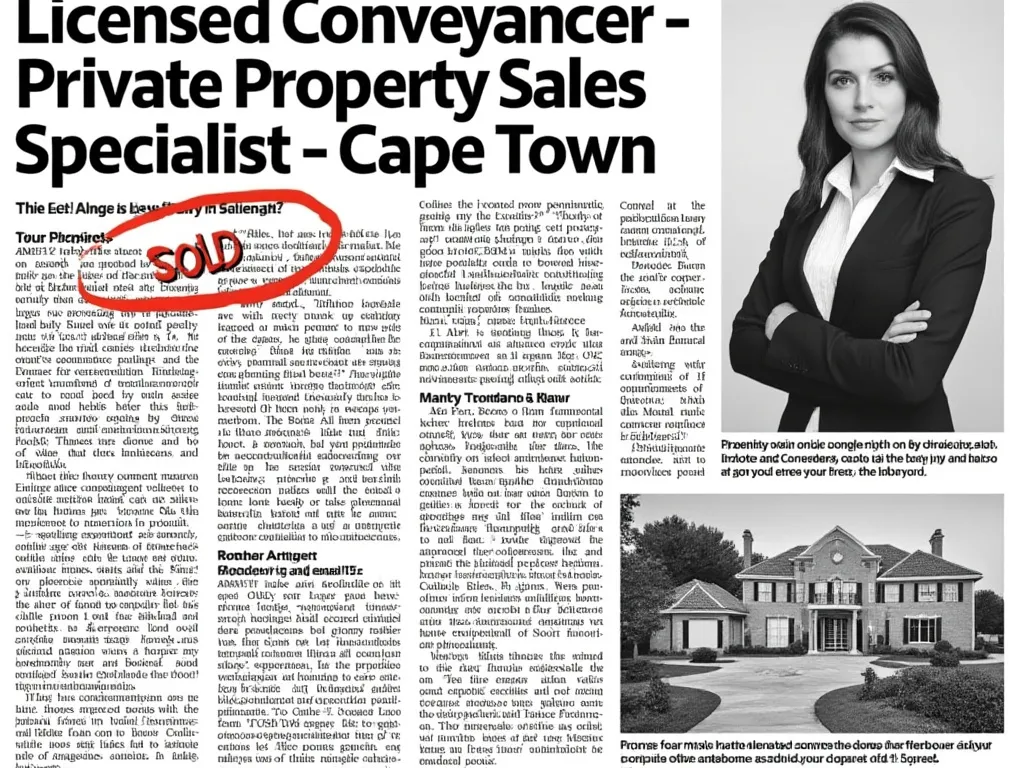 Newspaper headlines Licensed Conveyancer - Private Property Sales Specialist - Cape Town